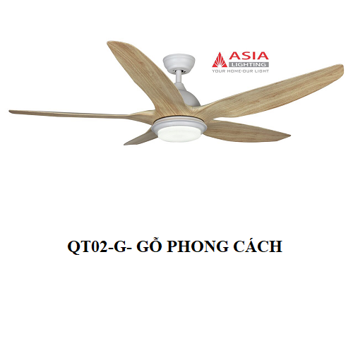 QUẠT TRẦN QT02-G- GỖ PHONG CÁCH