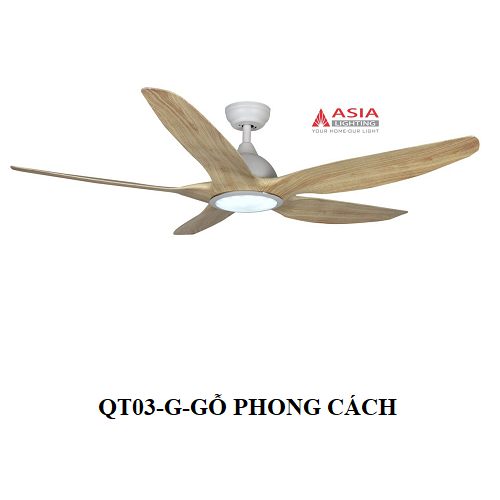 QUẠT TRẦN QT03-G- GỖ PHONG CÁCH