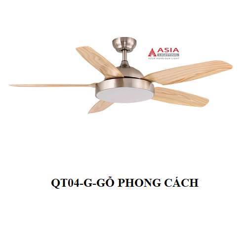 QUẠT TRẦN QT04-G- GỖ PHONG CÁCH